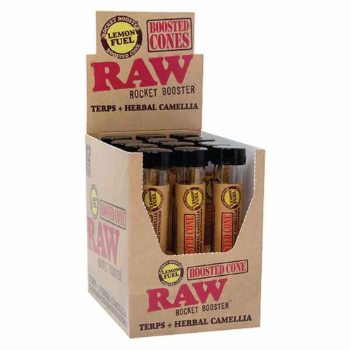RAW ROCKET BOOSTER TERPENE INFUSED CONES 12CT/DISPLAY